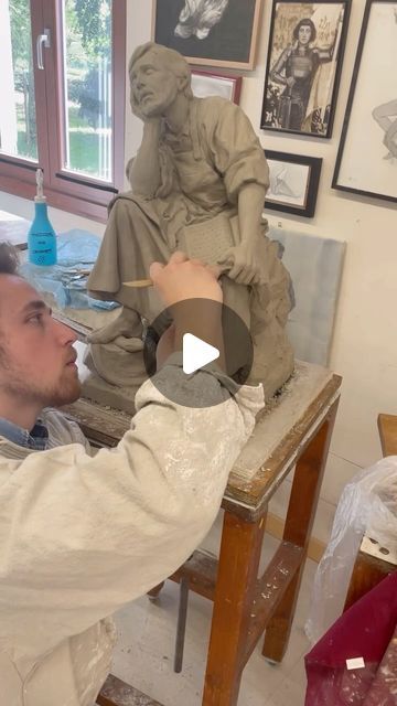 New Arts on Instagram: "Sculptor @augustinsculpteur
Augustin Thomas

French artist based in Florence, Italy
📍Sacred Art School, Florence
📍École Boulle, Paris

#sculpture #sculptural #statue #process #clay #saintjoseph #sleeping #sacredart #firenze #sculpturestudio #anatomy #claymodeling #florenceacademyofart #claysculpture #new_arts #fav_arts" Paris Sculpture, Florence Academy Of Art, St Joseph, Clay Sculpture, Sacred Art, Florence Italy, French Artists, Art Studios, Art School