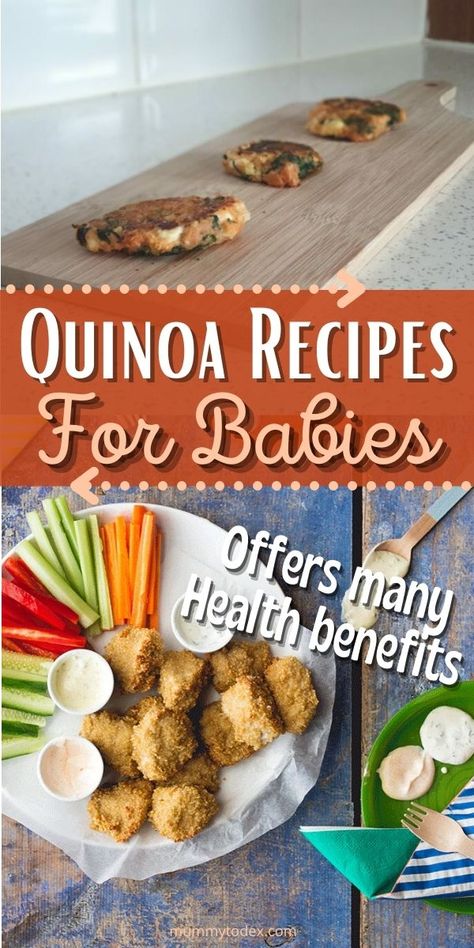 Quinoa Recipes for Babies | Quinoa for Baby Led Weaning Quinoa Bites Baby, Quinoa For Babies, Quinoa Patty, Quinoa Cakes, Breakfast Ideas Easy, Baby Led Weaning Breakfast, Recipes For Babies, Quinoa Recipes Easy, Baby Lunch