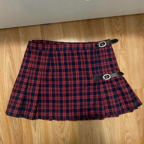 Look what I just found on Depop 🙌 https://depop.app.link/QTGzKHMrbob Summer Camp, Brandy Melville, Cheer Skirts, Brandy, Red And Blue, Skirt, Red, Blue, Clothes