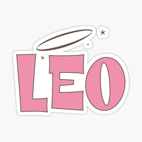 Preppy leo zodiac sign sticker #sticker #leo #redbubble #zodiac #preppy #sorority #aesthetic Leo Bratz Logo, Leo Stickers Aesthetic, Preppy Sorority, Leo Sticker, Sorority Aesthetic, Typography Shirt Design, Pencil Inspiration, Leo Zodiac Sign, Annual Planner