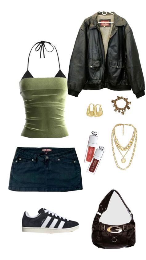 #green #aesthetic #love Zinc Aesthetic, Chromakopia Concert Outfit, Green Concert Outfit Ideas, Green Aesthetic Outfit Girl, Tyler The Creator Concert Outfit Ideas, Chromakopia Outfits, Black And Green Outfit Aesthetic, Green Fits Aesthetic, Dark Green Aesthetic Outfit