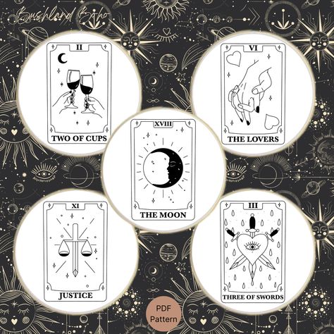 Tarot Cards Reading, Cards Reading, Fabric Pen, Hand Embroidery Pattern, Reading Tarot Cards, Fiber Arts, Card Reading, Art Display, Embroidery Pattern