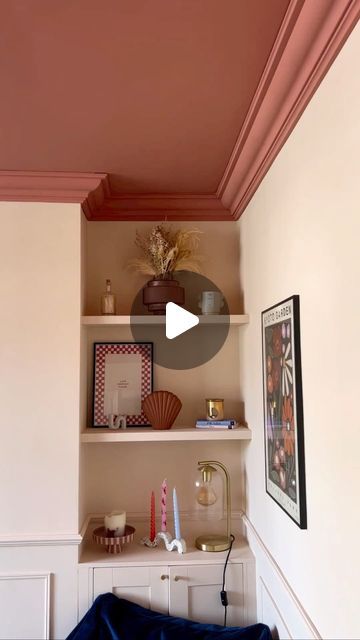 2.6M views · 413K likes | Charlotte Cannon 🌸 DIY, home & lifestyle on Instagram: "ad One of my favourite, most simple and popular DIY change we’ve made to our home is definitely our living room painted ceiling 🤩

It’s made such a difference to the room and it’s so much cosier now. Ceiling colour is Red 03 and wall colour is Pink 02 by @lick 

Got some projects planned for this room so I can’t wait to share more ✨

#girlswhodiy #diyhome #diyvideo #diyhomedecor #panelling #panellingwalls #diyproject #diyvideos #diyfun #diyprojects #howto #colourfulinterior #colourfulhome #homeideas #interiordesign #gallerywall #colourfulinterior #mycolourfulhome #colourfulhomevibe #homeideas
#gallerywalldecor #gallerywallinspo #maximilistinteriors #colourfullivingroom #livingroom #livingroomdecor #livingro Ceiling Colour, Red Ceiling, Popular Diy, Wall Colour, Living Ro, Colored Ceiling, Colourful Living Room, Gallery Wall Decor, Painted Ceiling