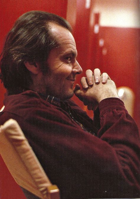 Jack Nicholson on the set of The Shining. The Shining Jack Nicholson, Jean Reno, Septième Art, Kirk Douglas, Film Horror, I Love Cinema, Anthony Hopkins, Jack Nicholson, Catherine Deneuve