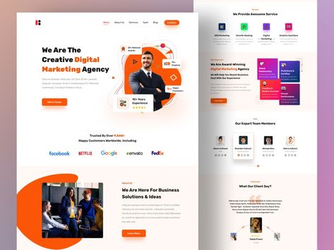 Landing Page Digital Agency, Digital Marketing Landing Page Design, Marketing Agency Landing Page, Digital Marketing Agency Website Design, Digital Marketing Agency Website, Agency Landing Page, Marketing Agency Website, Digital Marketing Website, Landing Page Inspiration