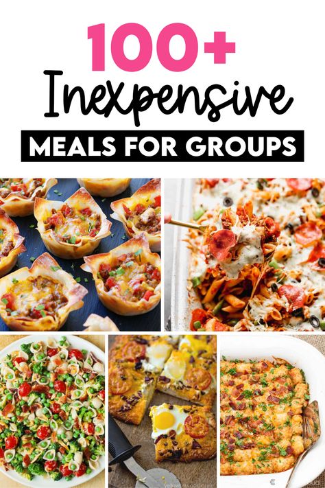 Easy Meals For Large Groups, Meals For Large Groups, Team Meal, Group Dinner, Cooking For A Group, Large Group Meals, Large Family Meals, Inexpensive Meals, Cooking For A Crowd