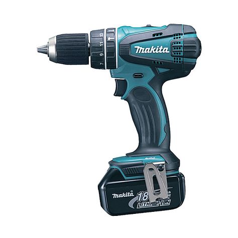 Makita DHP456RFE 18v 3.0Ah Li-Ion Cordless 2 Speed Hammer Drill Cordless Drill Reviews, Cordless Hammer Drill, Makita Tools, Construction Diy, Drill Machine, Drilling Machine, Hammer Drill, Impact Driver, Drill Driver