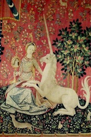 The Lady and the Unicorn The Sight Tapestry Poster 20X30 Art Print Unicorn Tapestry, Unicorn Tapestries, Unicorn Artwork, Medieval Tapestry, Great Works Of Art, The Last Unicorn, Unicorn Art, The Unicorn, A Unicorn