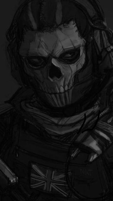 Gunslinger Ghost, Ghost Cod Fanart Drawing, Worst Hear Me Out Characters, Ghost Cod Drawing, Ghost Cod Art, Ghost Cod Fanart, Ghost Call Of Duty, Ghost Cod, 1366x768 Wallpaper