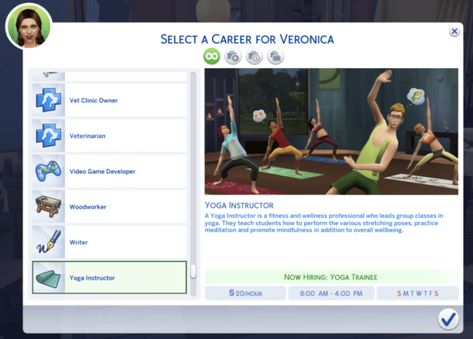 Sims 4 Jobs, Teach Yoga, Best Yoga Poses, Mental Exercises, Sims Games, Video Game Development, Sims 4 Characters, Sims4 Clothes, Teaching Yoga