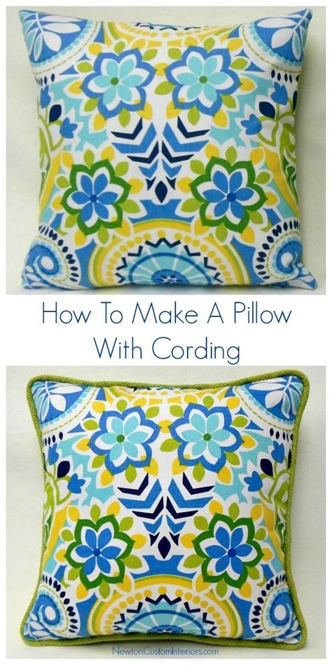 Make A Pillow, Creative Pillows, Sew Ins, Sewing Pillows, Diy Pillows, How To Make Pillows, A Pillow, Quilt Sewing, Sewing Hacks