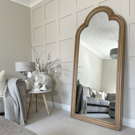 Color Washed Wood, Wood Full Length Mirror, Arched Full Length Mirror, Curved Mirror, Arch Frame, Hallway Mirror, Wood Arch, Ornate Mirror, Wooden Mirror