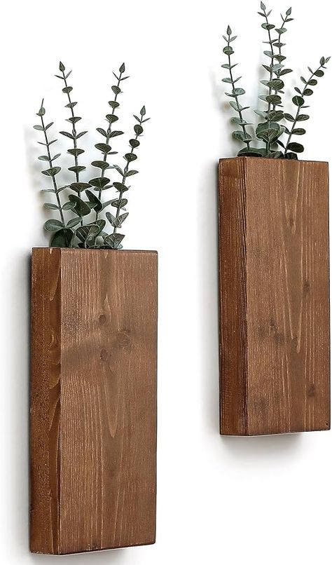 GRID FORTE Wood Wall Planter Set of 2, Wood Wall Pocket for Greenery and Dried Flowers, Indoor Wood Hanging Vase, Modern Farmhouse Wall Decor for Eucalyptus Stems Decorations (Walnut) : Amazon.ca: Home Wood Wall Planter, Wood Wall Pocket, Flowers Indoor, Metal Wall Planters, Hanging Vase, Modern Farmhouse Wall Decor, Hanging Plant Wall, Pocket Vase, Hanging Vases