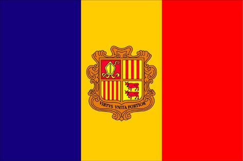 Andorra Leticia Lima, Andorra Flag, All Country Flags, European Flags, Andorra La Vella, Country Maps, Flags Of The World, Countries Of The World, Country Flags