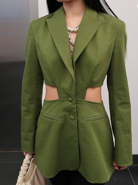 Cutout blazer on Amazon #fallfashion #blazer Cutout Blazer, The Drop, Blazer Outfits, Fall Trends, Jewelry Store, Matching Sets, Shoes Jewelry, Avocado, Autumn Fashion