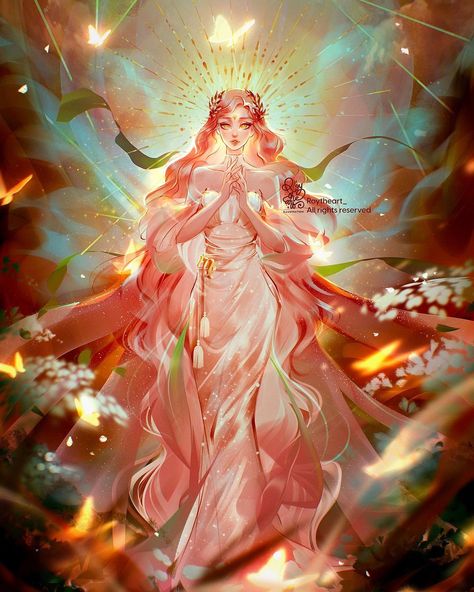 ✨ROY THE ART ✨ on Instagram: "✦ ♍️ ALETHEA - GODDESS OF VIRGO ♍️ ✦   The last character of the “Harmony of Zodiacus”, Alethea, the Goddess of Virgo has long, sweet…" Roy The Art, Pink And Orange Hair, Virgo Goddess, Greek Goddess Art, Evil Thoughts, Helix Waltz, Virgo Art, Tap Tap, Greek Gods And Goddesses