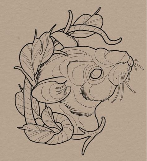 Rat Art Reference, Creepy Animals, Line Art Flowers, Creepy Drawings, Animal Illustration Art, Creepy Tattoos, Gothic Tattoo, Tattoo Portfolio, 1 Tattoo