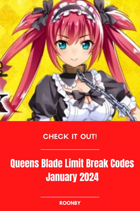 Queens Blade Limit Break, the popular free-to-play idle RPG, continues to captivate gamers with its turn-based automatic battle mode. If you’re seeking some extra goodies, we’ve got you covered with the latest Queens Blade Limit Break codes for January 2024. Redeem these codes to claim Steel, Azarus Credits, and a bunch of gear. #ANDROID #QUEENSBLADELIMIT #CODES Queen's Blade, Mobile Game, Queen, Coding, Turn Ons