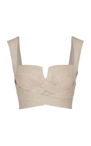 Andres Otalora Fashion Collections For Women | Moda Operandi Linen Crop Top, Cocktail Outfit, Linen Crops, Summer Linen, Girl Fits, Looks Chic, Bustier Top, Global Fashion, Fast Fashion