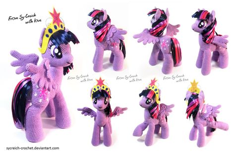 M1lp Knitting, Mlp Crochet Pattern Free, Mlp Crochet, Mlp Sewing Pattern, My Little Pony Plush Pattern, Twilight Sparkle Perler Beads, Amigurumi Characters, Only One, Yarn Blanket