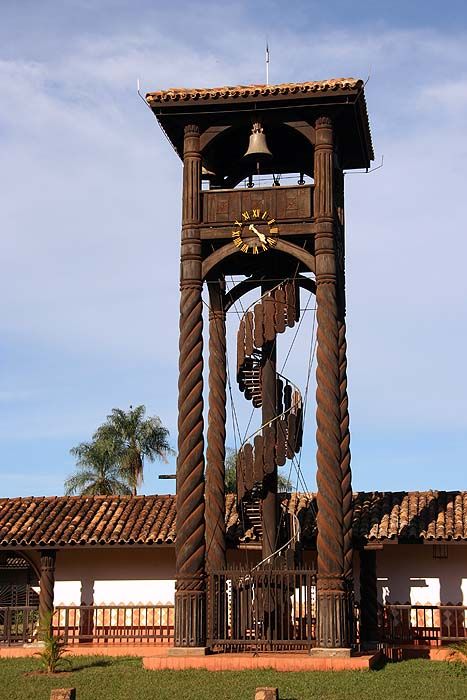 Minecraft Bell Tower, Hacienda Style Homes, Uk Tour, Tower Design, Bell Tower, Hacienda Style, Small Hotel, City Hotel, Spanish Colonial