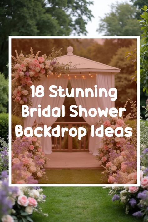 Did you know that the perfect bridal shower backdrop can totally transform your event? From dreamy flower walls to chic boho designs, discover ideas that'll wow your guests and make those Instagram moments pop. Get inspired with 18 stunning photos that'll take your bridal shower to the next level. Dive in to explore unique decorations, creative DIY setups, and personalize your celebration with unforgettable backdrops. Ready to dazzle your friends? Click and see how! Bridal Shower Rentals, Diy Floral Photo Backdrop, Wedding Shower Backdrop Ideas, Bridal Shower Picture Backdrop, Backyard Bridal Shower Ideas, Diy Bridal Shower Decorations, Bridal Shower Backdrop Ideas, Bridal Shower Pictures, Shower Backdrop Ideas