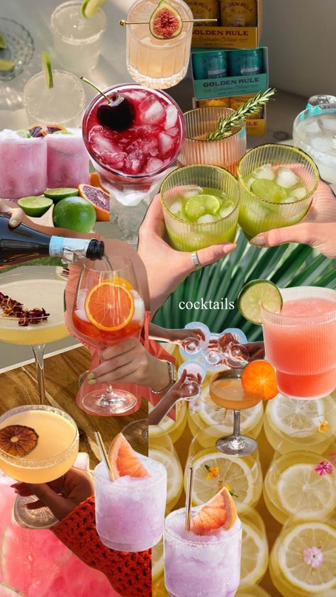 #cocktails #moodboard #inspo #aesthetic #drinks #cocktailshuffle Cocktail Picnic Aesthetic, Picnic Drinks Aesthetic, Cocktails Summer Aesthetic, Rich Cocktail Party Aesthetic, Homemade Cocktails Aesthetic, Cocktail Making Aesthetic, Summer Cocktails Aesthetic, Cocktail Aesthetic Party, Beachy Cocktails