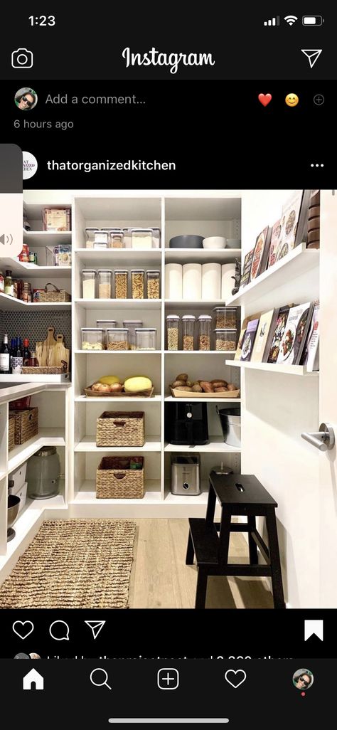 Pantry Goals, Book Ledge, Drink Fridge, Pantry Laundry Room, Pantry Shelves, Southern House, Bunker Hill, Pantry Shelf, Corner Bookcase