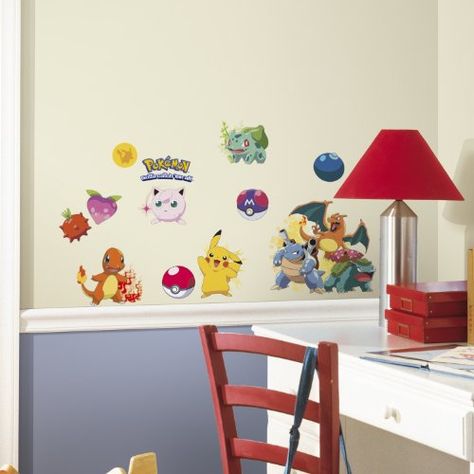 RoomMates RMK2535SCS Pokemon Iconic Peel and Stick Wall Decals RoomMates http://smile.amazon.com/dp/B00K1FVPYY/ref=cm_sw_r_pi_dp_veEBwb1METDZ7 Pokemon Wall Decals, Wall Decal Boys Room, Pokemon Decal, Pokemon Bedroom, Pokemon Room, Peel And Stick Wall Decals, Bedroom Stickers, Room Stickers, Deco Stickers