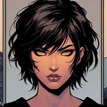 Black Hairstyles Side Profile, Short Female Hair Drawing Reference, Short Hairstyle Women Character Design, Comic Book Hairstyles, Short Haired Female Character, Character Design Short Hair, Short Hair Character Design, Short Hair Characters, Short Hair Drawing Reference