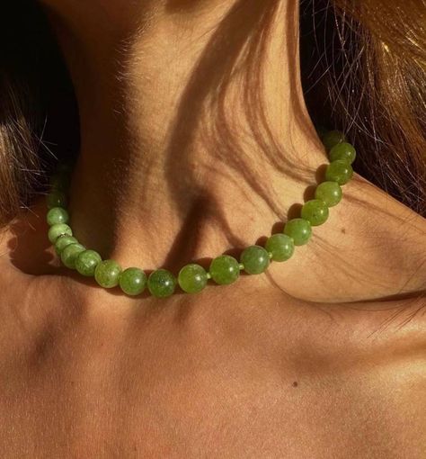 Bubble Jewelry Will Be the Next Big Trend | Who What Wear Large Bead Necklace, Green Grape, Beading Inspiration, Chunky Bead Necklaces, Big Jewelry, Jewelry Words, Stone Beaded Necklace, Pearls Necklace, Beaded Pendant Necklace