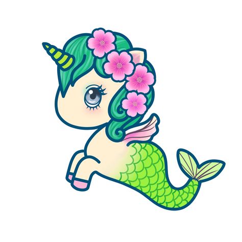 Aquacorns – Second Wave – MJ Hsu Art Cute Mermaid Drawing, Mermaid Drawing, Art Vampire, Unicorn Painting, Dengeki Daisy, Unicorn Mermaid, Unicorn Pictures, Mermaid Drawings, Unicorns And Mermaids