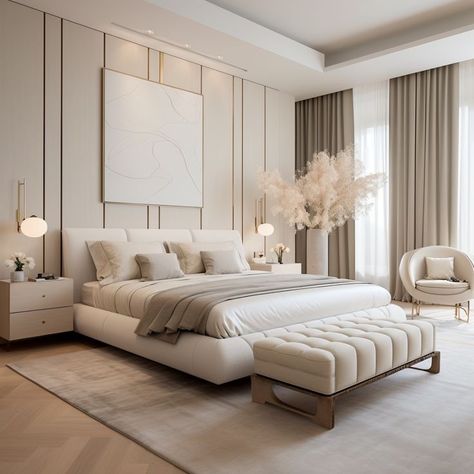 Modern Owners Suite, Bedroom With Couch, Home Styles Types Of Interior, Luxury Room Bedroom, Bedroom Interior Design Luxury, Classy Bedroom, Modern Luxury Bedroom, Luxury Bedroom Master, 아파트 인테리어