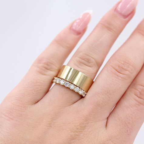 Thick Wedding Band Ring, Gold Cigar Wedding Ring, Wedding Rings, Wedding Bands, Gold Wedding Band, Cigar Band, Unisex wedding ring, gender neutral wedding band Thick Wedding Bands, Unique Diamond Wedding Bands, Flat Wedding Band, Stacked Wedding Bands, Right Hand Ring, Custom Wedding Band, Stacking Bands, Right Hand Rings, Hand Ring