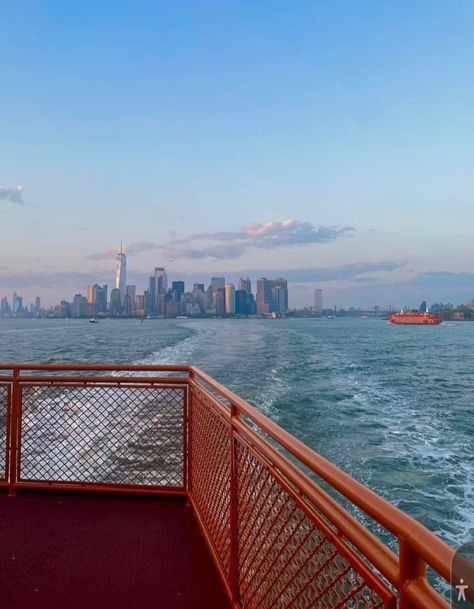 Staten Island Ferry Aesthetic, Ferry Aesthetic, Nyc Sunset, Nyc Pics, Staten Island Ferry, Roosevelt Island, Nyc Aesthetic, Nyc Trip, June 2024