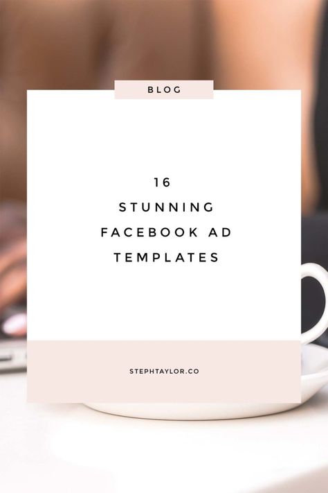 Facebook Ad Templates: 16 Stunning Facebook Ad Templates | Steph Taylor | Small Business Marketing Resources Facebook Ads Inspiration, Facebook Ads Targeting, Instagram Fonts, Facebook Ads Examples, Facebook Ad Template, Facebook Ads Design, Facebook Ads Manager, Business Fonts, Best Facebook