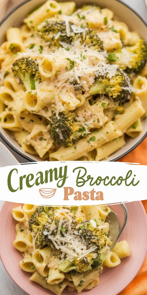 Creamy Broccoli Pasta – This creamy broccoli pasta is the ultimate comfort dish! Loaded with tender broccoli and a rich, cheesy sauce, it’s a quick and easy dinner perfect for busy weeknights. Cheesy Broccoli Pasta Bake, Broccoli Cheese Pasta Casserole, Macaroni With Broccoli, Broccoli Dinner Ideas, Pasta With Broccoli And Garlic, Pasta And Broccoli Recipes, Cheddar Broccoli Pasta, Broccoli Pasta Recipes, Broccoli Cheese Pasta