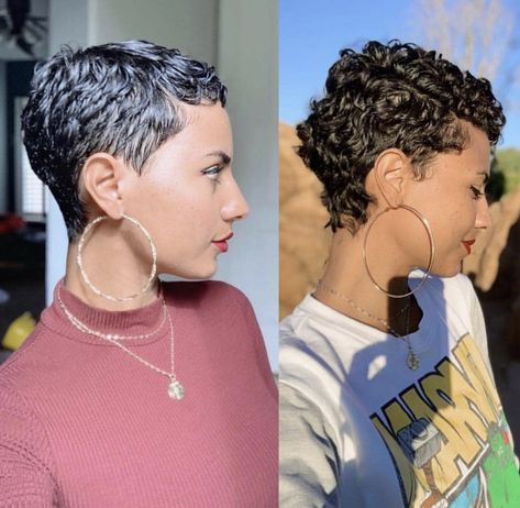 Women With Short Hair, Short Natural Curly Hair, Black Hair Short Cuts, Curly Pixie Hairstyles, Natural Hair Cuts, Hair Elixir, Natural Hair Short Cuts, Short Sassy Hair, Short Curly Haircuts