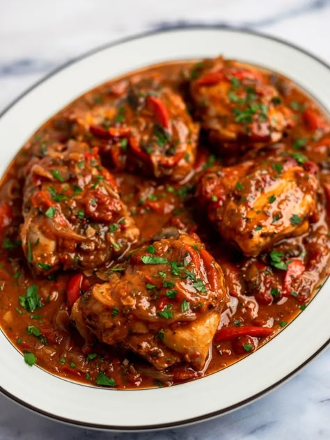 Turkey Cacciatore, Italian Mains, Cacciatore Recipes, Chicken Cacciatore Recipe, Once Upon A Chef, Sauce Chicken, Chicken Cacciatore, Italian Chicken, Recipe Chicken