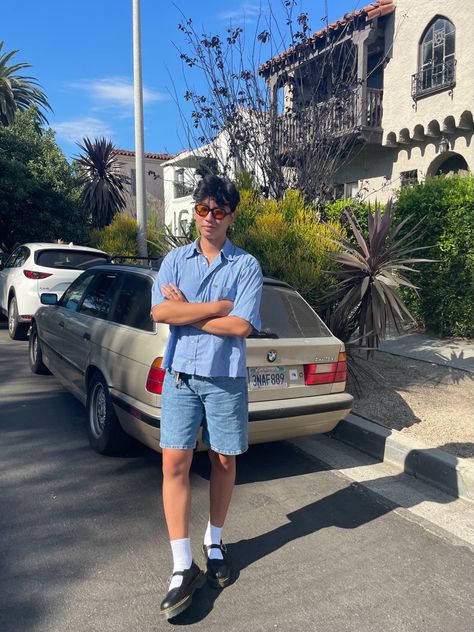 Outfit Ideaa, Retro Style Outfits, Loafers Men Outfit, Mens Street Style Summer, Vintage Summer Outfits, Polo Shirt Outfits, Mens Shorts Outfits, New Template, Mens Summer Outfits