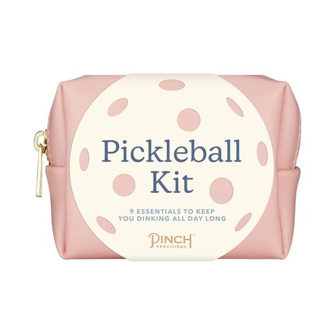 NOT AVAILABLE FOR CANADA OR AUSTRALIA. Do pickleball emergencies have you...in a pickle? Dink all day long with our new Pickleball Kit. With the pickleball craze sweeping the nation, this kit will be the perfect pick-me-up this spring and summer! Now Available In -- Cognac, Black, Blush, Mustard, Poppy Red, Olive & Hot Pink 9 must-haves: sunscreen, hair tie, deodorant towelette, electrolyte tablets, ball retriever, cooling wrist band, pain reliever, adhesive bandage and blister balm. Also available in Basketweave, Navy and Neon Retro. Electrolyte Tablets, In A Pickle, Pickleball Gifts, 12 Birthday, Office Birthday, Seed Shop, Pickleball Gift, Pickle Ball, Wrist Band