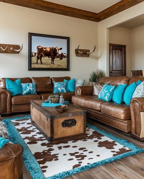 Rustic Western Living Room, Country Farmhouse Decor Living Room, Western Style Living Room, Western Living Room Ideas, Ideas Of Living Room, Western Decorating Ideas, Western House Ideas, Western Home Ideas, Texas Airbnb