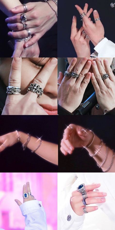 #jimin Jungkook Rings Hand, Jungkook Rings, Jimin Accessories, Jimin Rings, Jimin Shoes, Kpop Rings, Jimin Bracelet, Jimin Earrings, Jimin's Hands