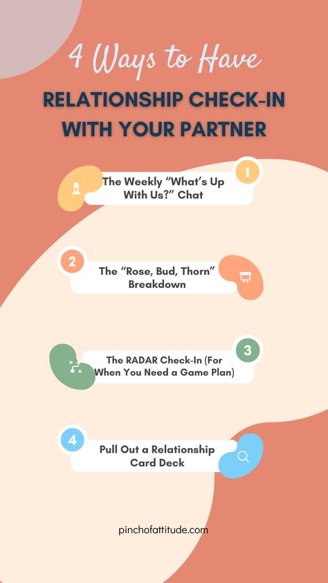 Strengthen your bond with a weekly relationship check-in! Taking time to ask meaningful relationship check-in questions lets you and your partner connect on a deeper level. These simple yet effective tips show you how to check-in with your partner and keep the love thriving. 🌸💑 #WeeklyRelationshipCheckIn #RelationshipCheckInQuestions #HowToCheckInWithYourPartner #CoupleCheckUpQuestions #PartnerCheckInQuestions Tips For Dating, Caffeine Withdrawal, Relationship Tips For Women, Relationship Counselling, Deep Talks, Healthy Relationship Tips, Quick Reads, Dating Tips For Women, Successful Relationships