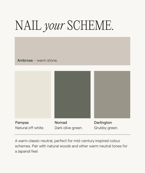 Panelling Colour Schemes, Lounge Colours 2024, Warm Gray Color Palette, Warm Hallway Colour Schemes, Light Neutral Living Room, Writers Cabin, Hall Colours, Dulux Colour Schemes, Hallway Colour Ideas