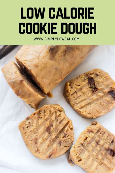 This Low Calorie Cookie Dough recipe is made with chickpeas, a dash of nut butter, a drizzle of honey, and a sprinkle of chocolate chips. It's a delicious edible raw cookie dough perfect for your sweet tooth. Chickpea Cookie Dough No Peanut Butter, Baking Low Calorie, Low Calorie Edible Cookie Dough, Low Calorie Cookie Dough Recipe, Low Calorie Cookie Dough, Edible Raw Cookie Dough, Low Calorie Peanut Butter, Low Calorie Cookies, Low Calorie Cake