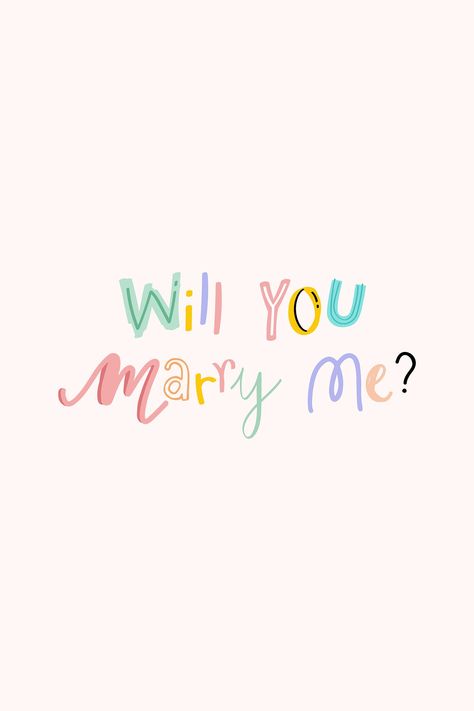 Will You Marry Me Aesthetic, Marry Me Drawing, Will You Marry Me, Cozy Photography, Happy Birthday Font, Happy Birthday Icons, Doodle Font, Cute Typography, Vector Doodle