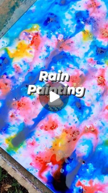 Rain Effect Painting, Rain Paper Craft, Rain Art For Toddlers, Rain Activity For Toddlers, Colour Art Activities, Monsoon Activity For Kids, Rain Themed Activities For Toddlers, Rainy Day Art For Toddlers, Rainy Day Activity For Kids