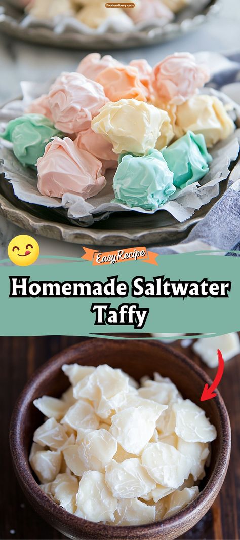 How To Make Salt Water Taffy, Pull Taffy Recipe, Homemade Laffy Taffy Recipes, Easy Taffy Recipe, Pulling Taffy, Salt Water Taffy Recipe, Homemade Taffy, Taffy Recipe, Saltwater Taffy