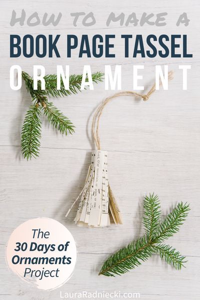 Learn how to make a book page tassel ornament in this easy to follow, step-by-step video tutorial. You can make paper tassels in minutes with just paper, scissors, twine and a hot glue gun; which is one super easy type of book page craft you'll love. #boo Tassel Ideas, Burlap Rosettes, Diy Tassels, Paper Tassels, Twine Crafts, Tassel Ornament, Make A Book, Free Printable Crafts, Footprint Crafts